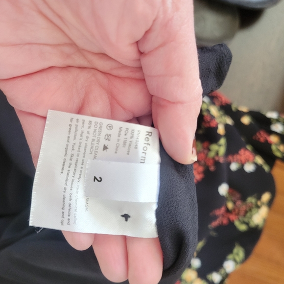 REFORMATION Wildflower Midi Dress with Puff Sleeves size 2 - Picture 9 of 11